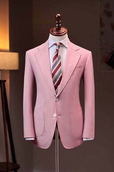 The Tuxedo Blue Checkered Single-Breasted Notch Lapel Blazer